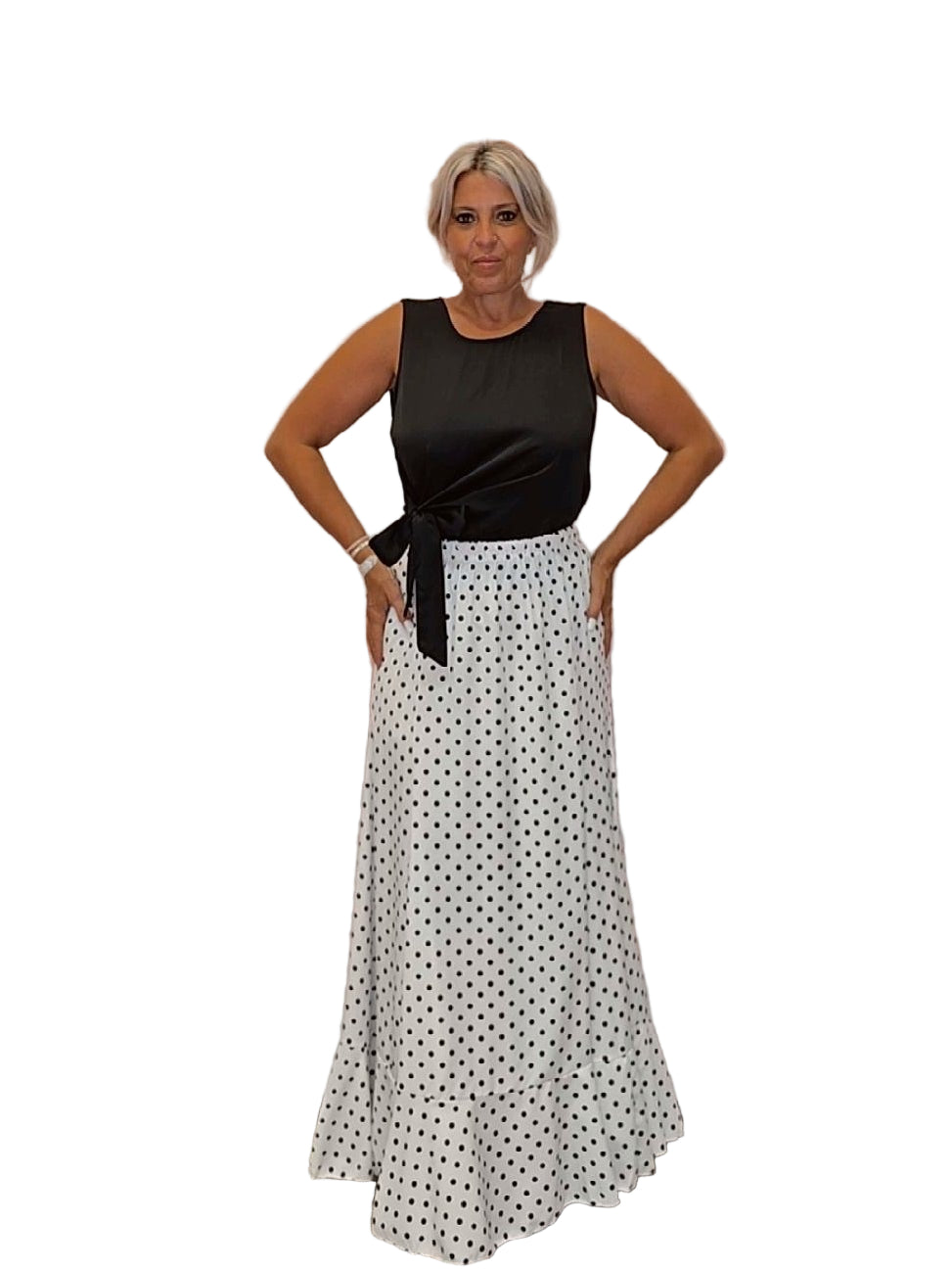 FALDA LUNARES BLANCA - Mi Marciana