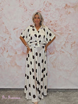 FALDA MIDI SATEN CON LUNARES - Mi Marciana