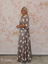 FALDA MIDI SATEN CON LUNARES - Mi Marciana