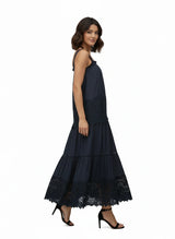 Completo gonna e top in pizzo blu navy JOT