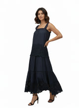 Completo gonna e top in pizzo blu navy JOT
