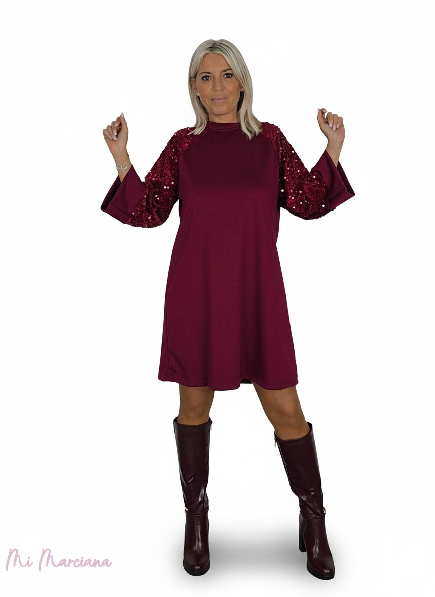 VESTIDO DE PAETÊS OVERSIZED
