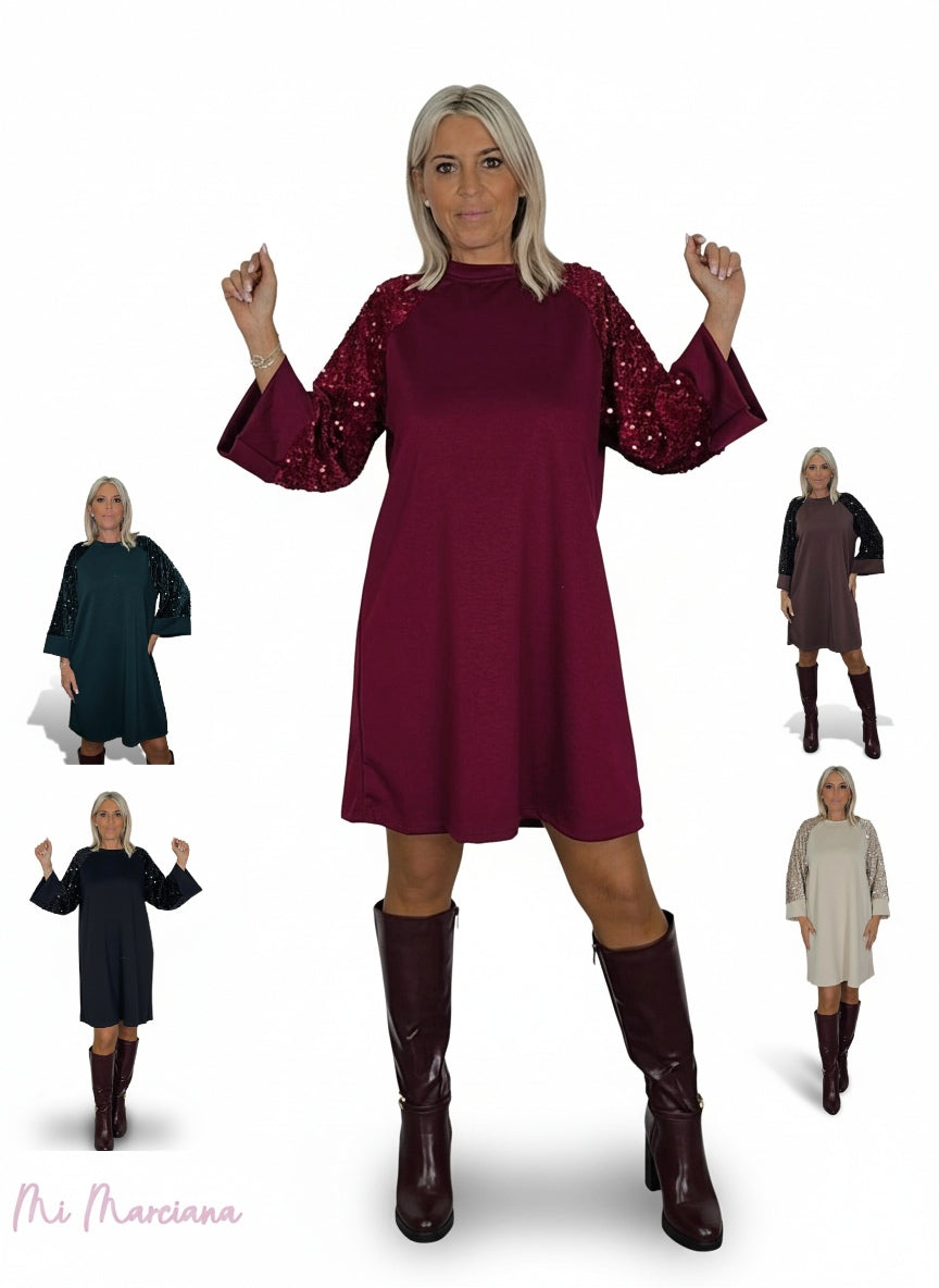 VESTIDO DE PAETÊS OVERSIZED