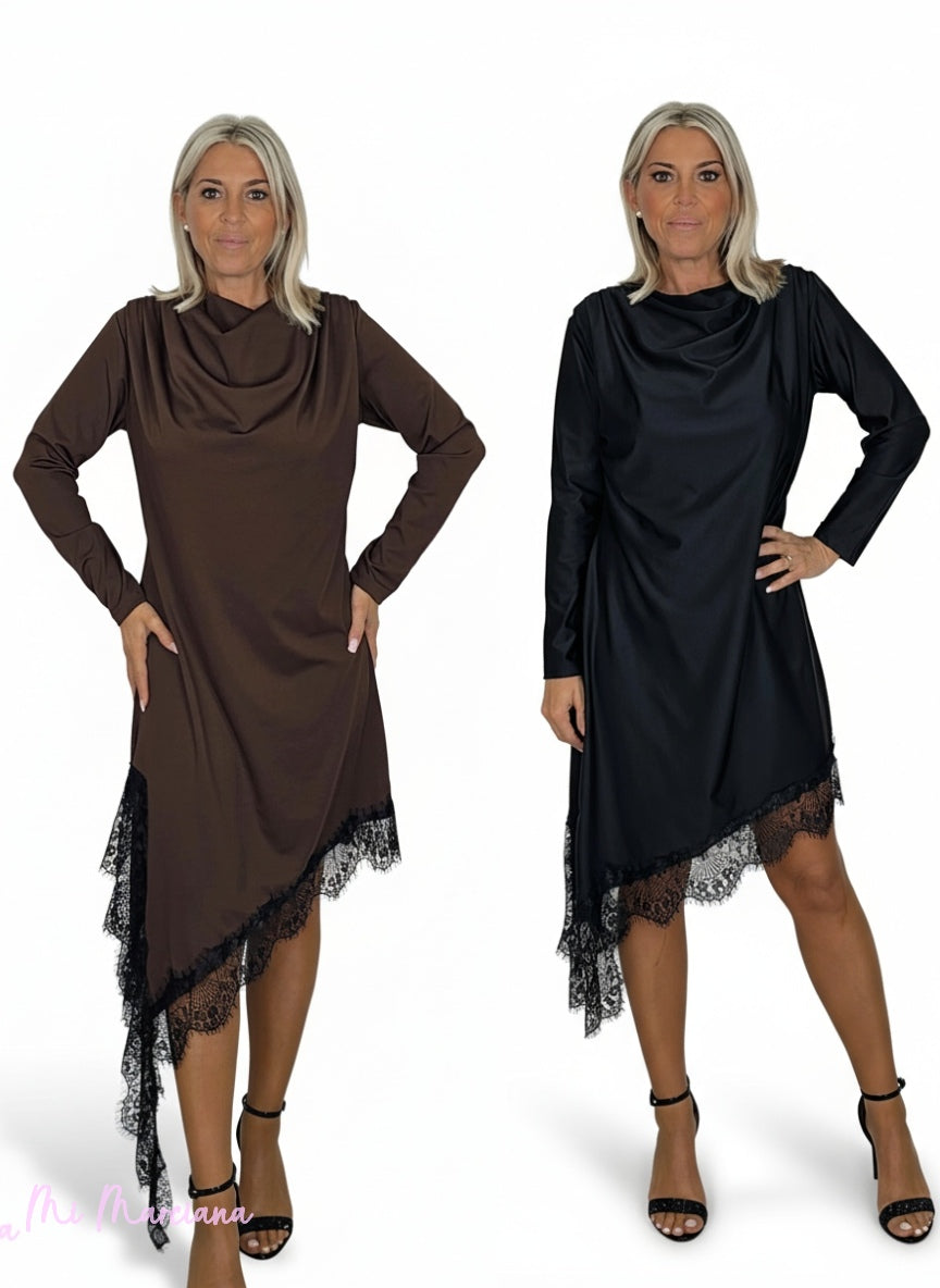 VESTIDO LENCERO DRAPEADO LICRA