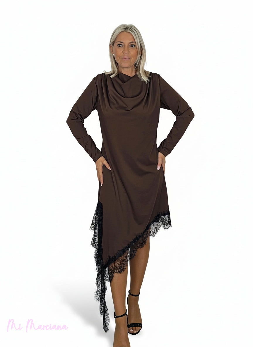 VESTIDO LENCERO DRAPEADO LICRA