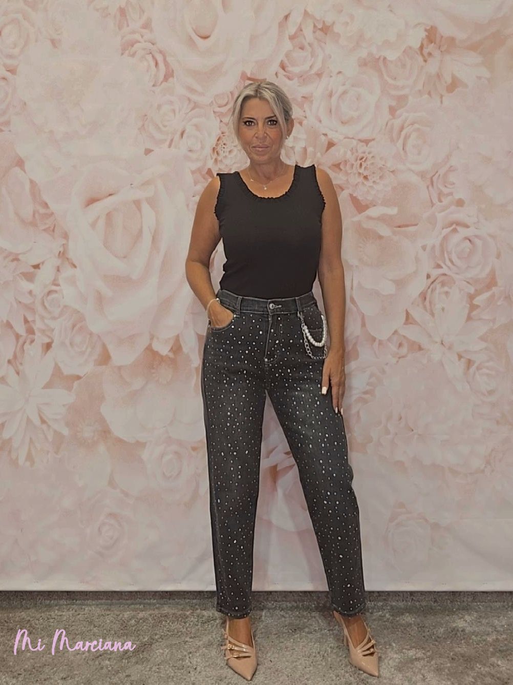 JEANS STRASS PERLAS - Mi Marciana