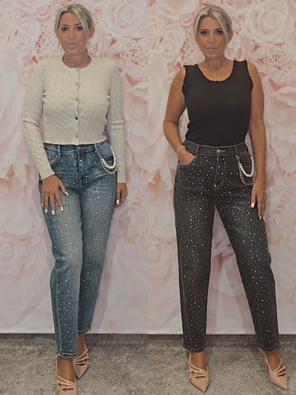JEANS STRASS PERLAS - Mi Marciana