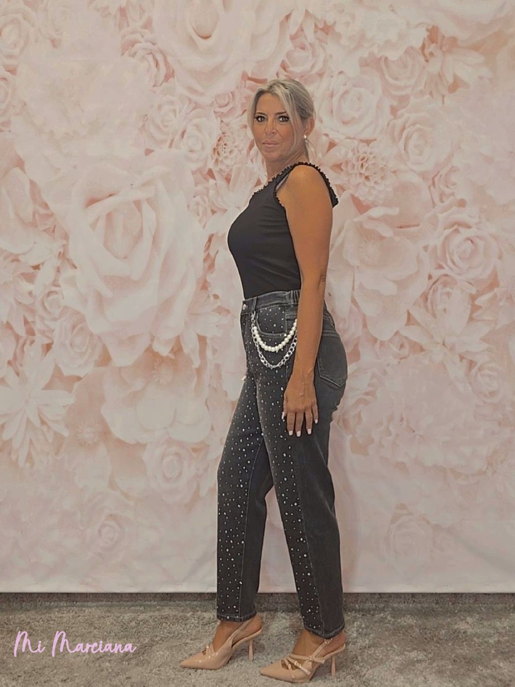 JEANS STRASS PERLAS - Mi Marciana