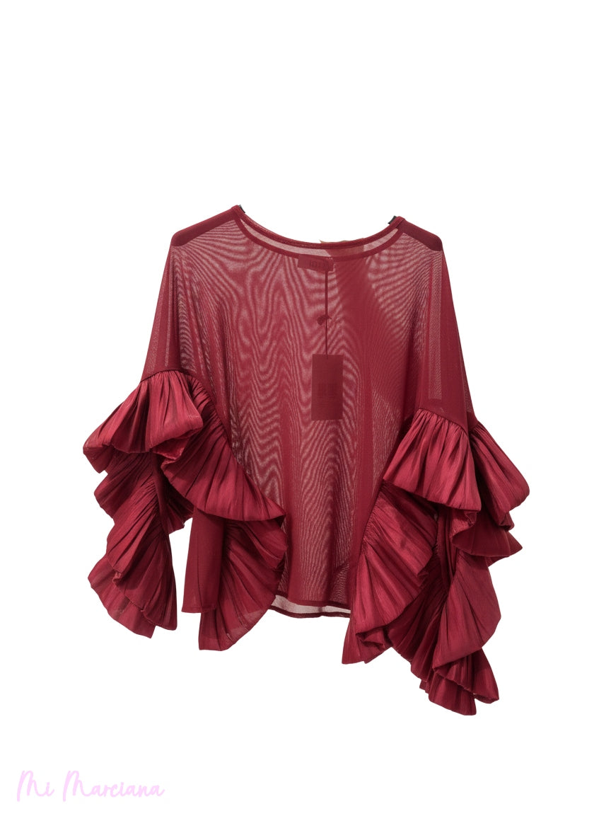 TOP TUL VOLANTES JOT