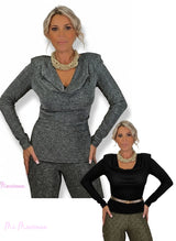 CAMISETA LUREX ESCOTE DRAPEADO JOT