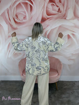 KIMONO TERCIOPELO BORDADO LENTEJUELAS - Mi Marciana