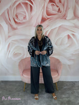 KIMONO TERCIOPELO BORDADO LENTEJUELAS - Mi Marciana