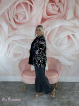 KIMONO TERCIOPELO BORDADO LENTEJUELAS - Mi Marciana