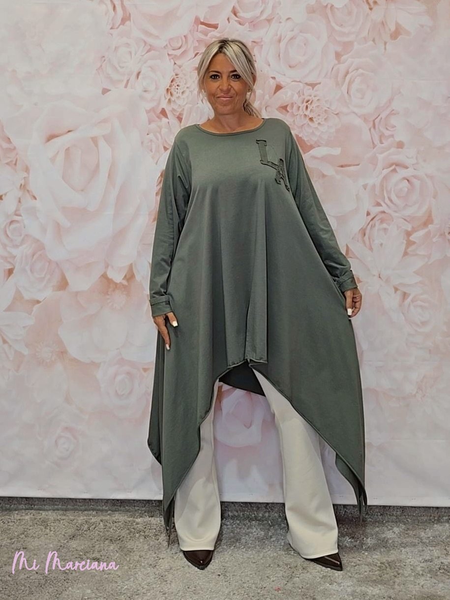 MAXI CAMISETA ASIMÉTRICA PICOS L.A - Mi Marciana