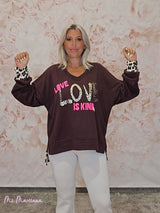 MAXI SUDADERA ANIMAL PRINT LOVE - Mi Marciana