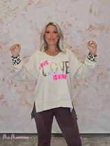 MAXI SUDADERA ANIMAL PRINT LOVE - Mi Marciana