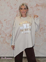 MAXI SUDADERA ASIMÉTRICA BROOKLYN - Mi Marciana