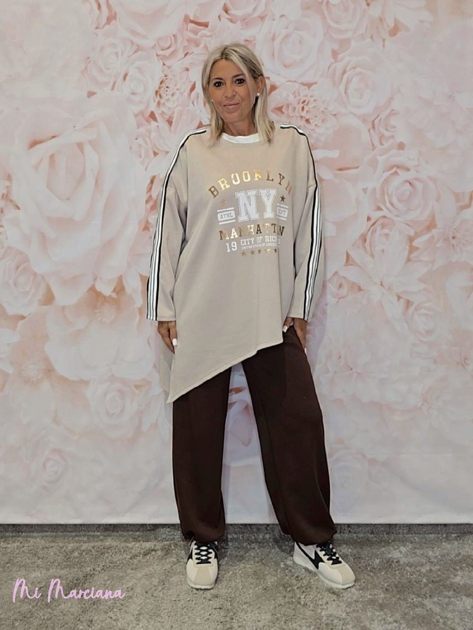 MAXI SUDADERA ASIMÉTRICA BROOKLYN - Mi Marciana