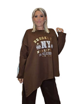 MAXI SUDADERA ASIMÉTRICA BROOKLYN - Mi Marciana