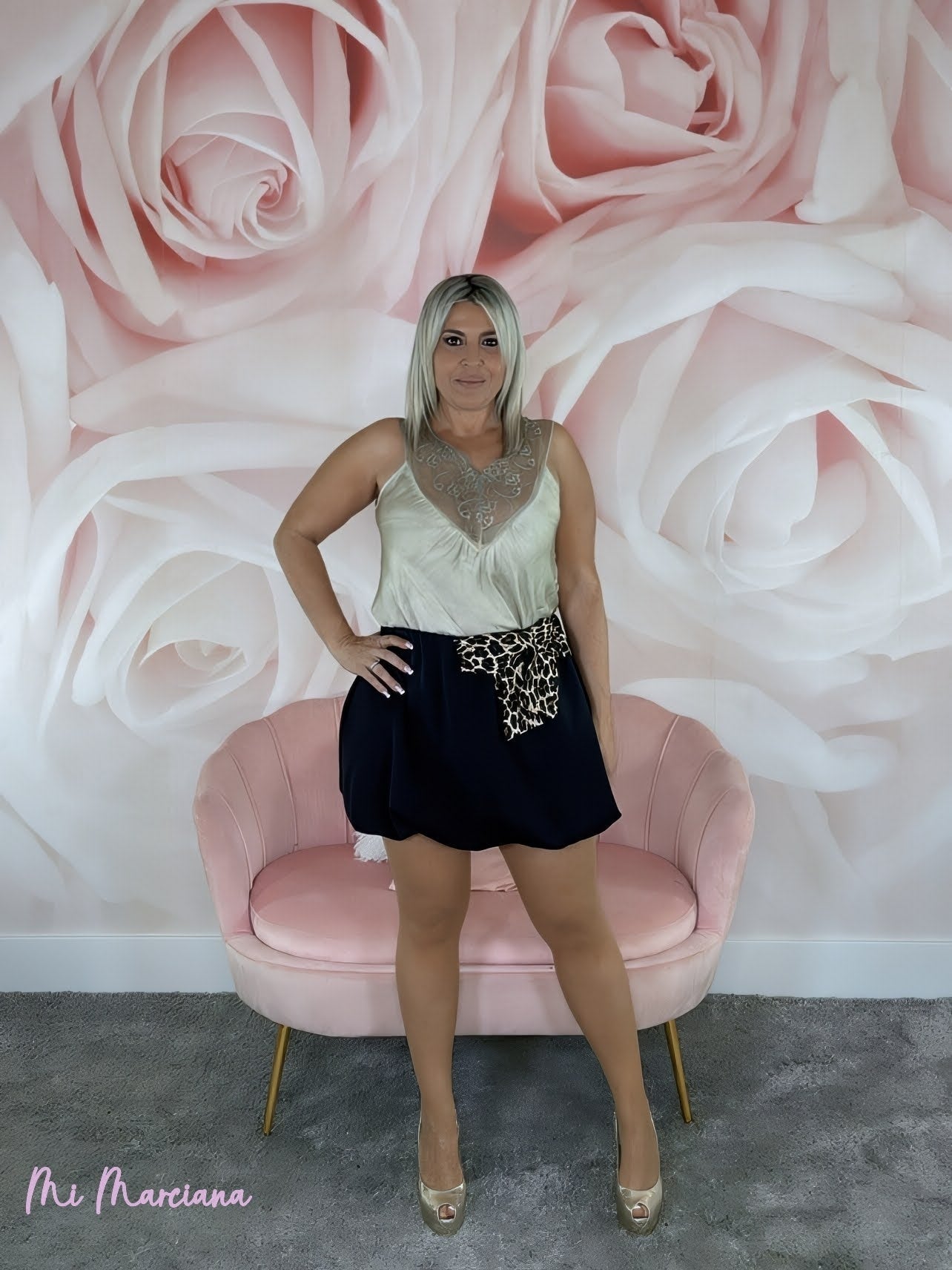 MINIFALDA GLOBO LAZO ANIMAL PRINT - Mi Marciana