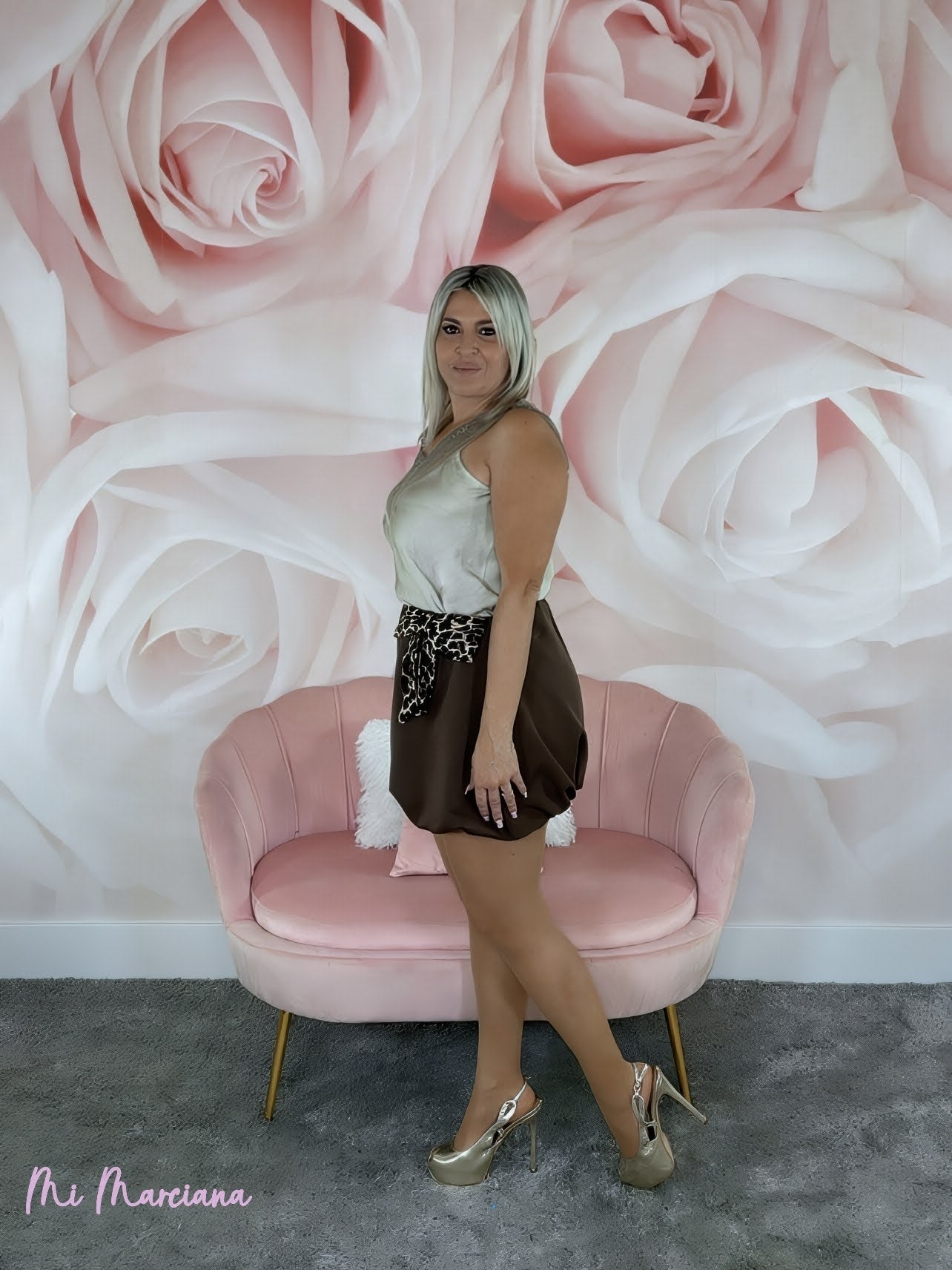 MINIFALDA GLOBO LAZO ANIMAL PRINT - Mi Marciana