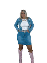 MINIFALDA VAQUERA PERLAS PUSH UP - Mi Marciana