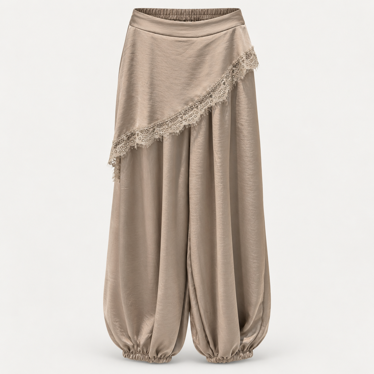 PANTALON ALADIN SATEN LENCERO · Visón · maniquí invisible