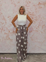 PANTALON ANCHO PALAZZO FLUIDO DE LUNARES - Mi Marciana