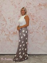 PANTALON ANCHO PALAZZO FLUIDO DE LUNARES - Mi Marciana