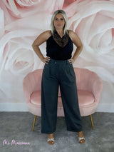 PANTALÓN ANCHO PINZAS PIEL MELOCOTÓN - Mi Marciana