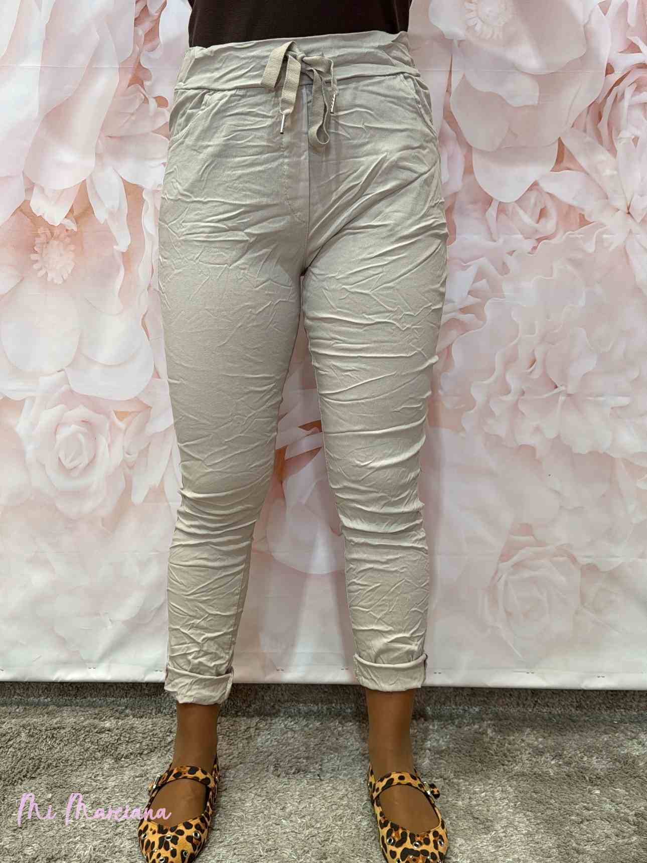 PANTALÓN ARRUGADO ELÁSTICO - Mi Marciana