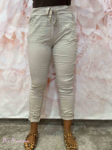 PANTALÓN ARRUGADO ELÁSTICO - Mi Marciana