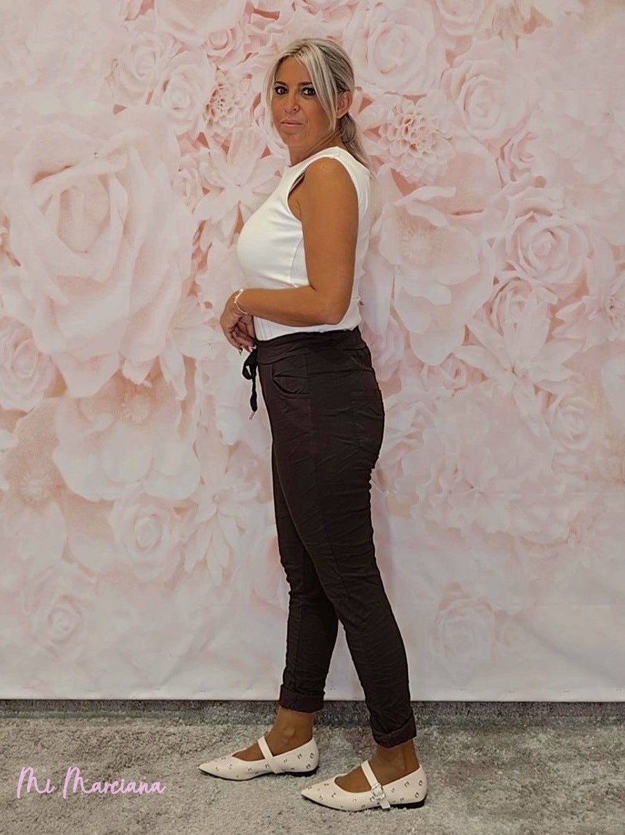 PANTALÓN ARRUGADO ELÁSTICO - Mi Marciana