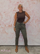 PANTALÓN ARRUGADO ELÁSTICO - Mi Marciana