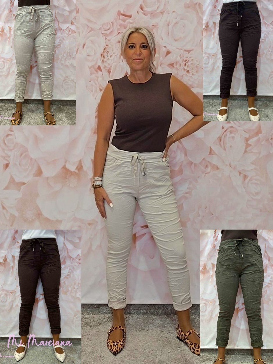 PANTALÓN ARRUGADO ELÁSTICO - Mi Marciana