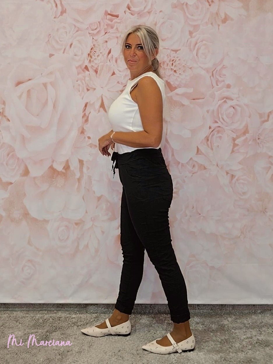 PANTALÓN ARRUGADO ELÁSTICO - Mi Marciana