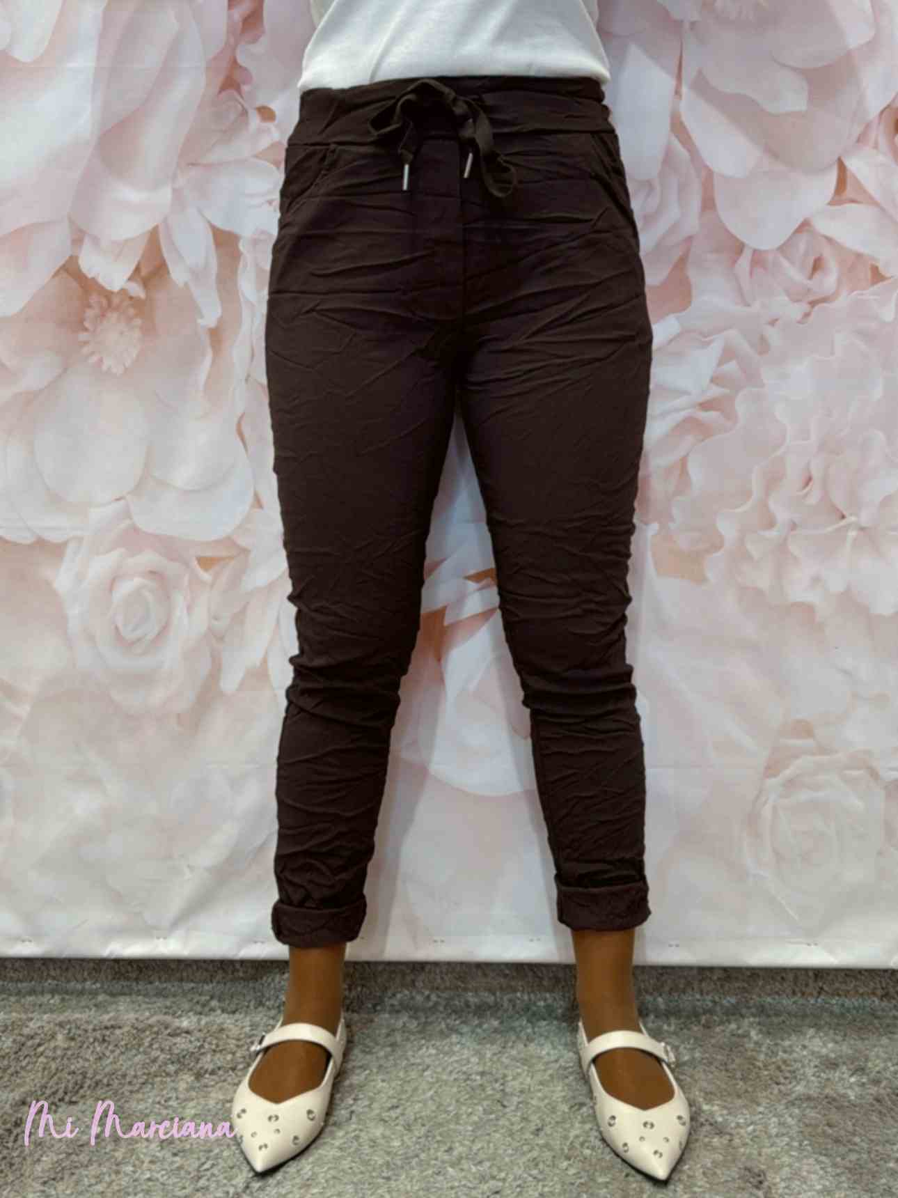 PANTALÓN ARRUGADO ELÁSTICO - Mi Marciana