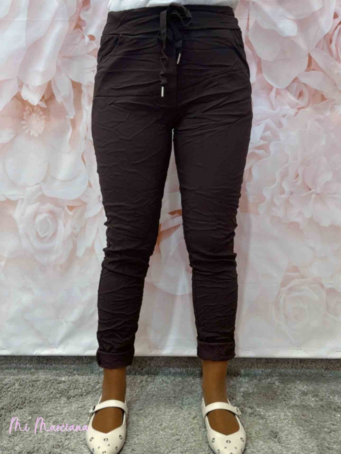 PANTALÓN ARRUGADO ELÁSTICO - Mi Marciana
