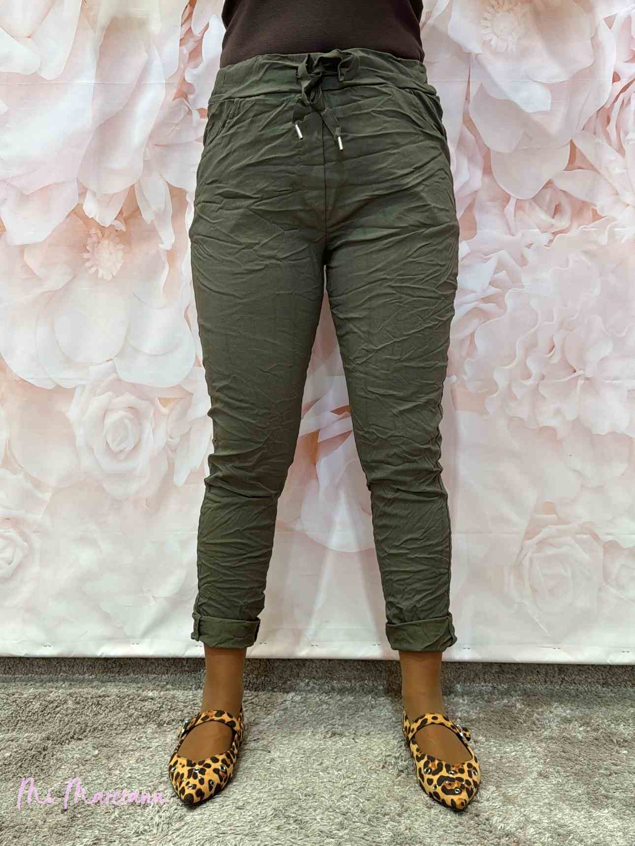 PANTALÓN ARRUGADO ELÁSTICO - Mi Marciana