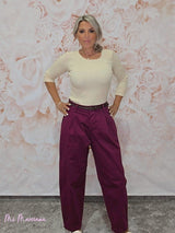 PANTALÓN BAGGY LONETA CINTURÓN JOT - Mi Marciana