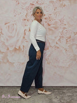 PANTALÓN BAGGY LONETA CINTURÓN JOT - Mi Marciana