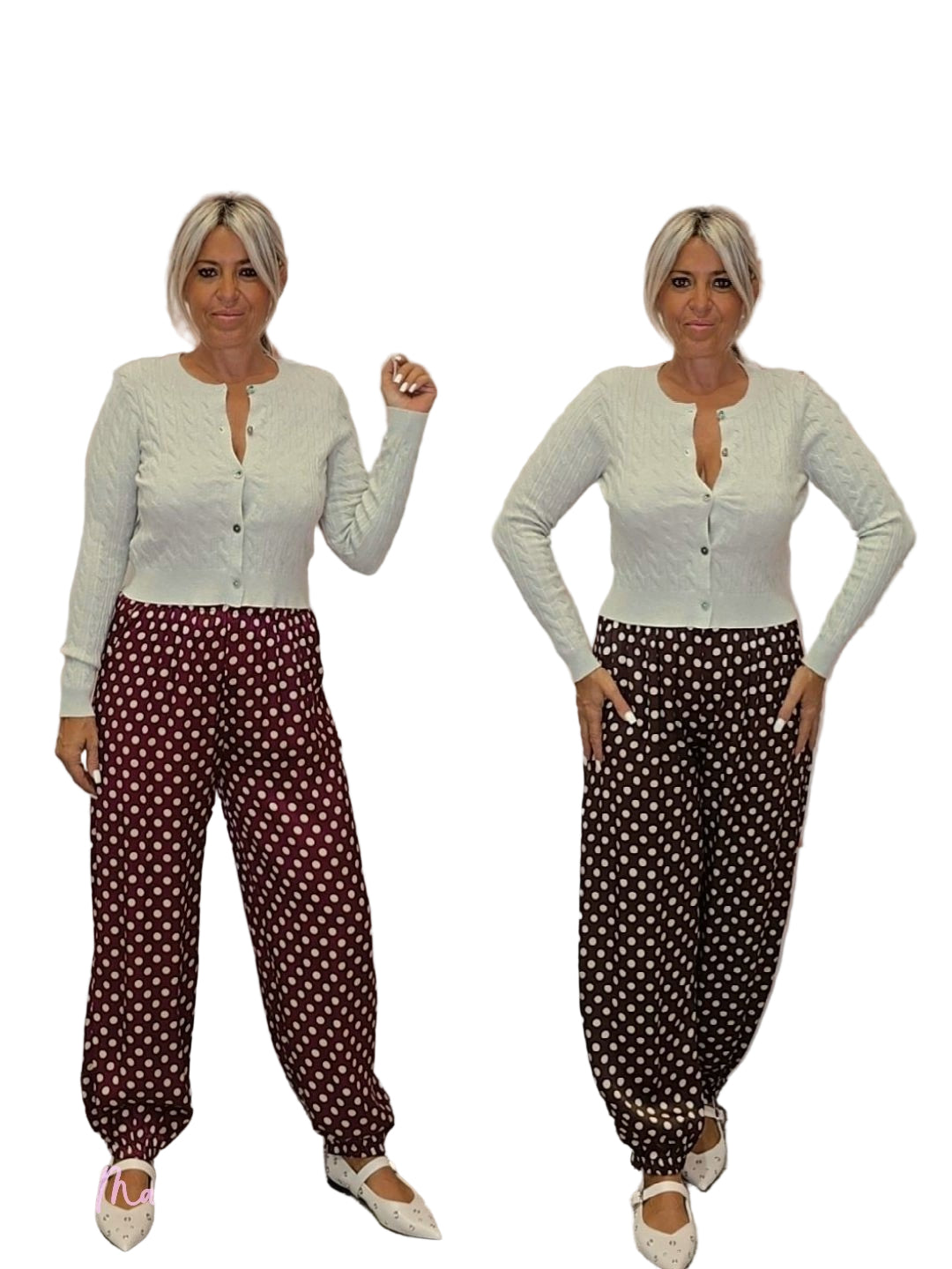 PANTALON BOMBACHO LUNARES SATÉN - Mi Marciana