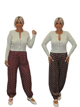 PANTALON BOMBACHO LUNARES SATÉN - Mi Marciana