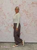 PANTALON BOMBACHO LUNARES SATÉN - Mi Marciana