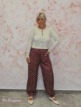 PANTALON BOMBACHO LUNARES SATÉN - Mi Marciana