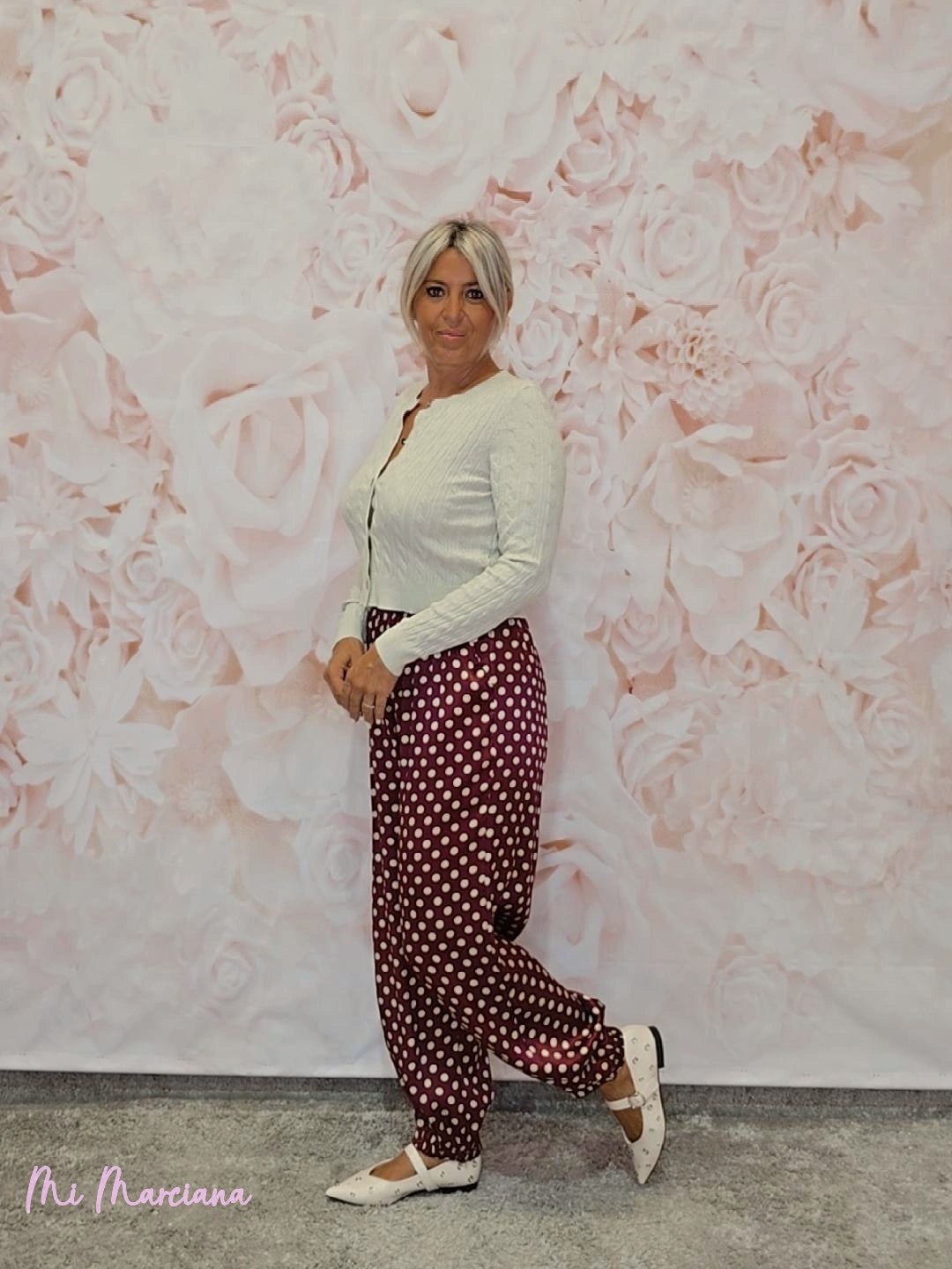 PANTALON BOMBACHO LUNARES SATÉN - Mi Marciana