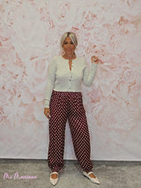 PANTALON BOMBACHO LUNARES SATÉN - Mi Marciana