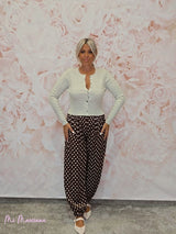 PANTALON BOMBACHO LUNARES SATÉN - Mi Marciana