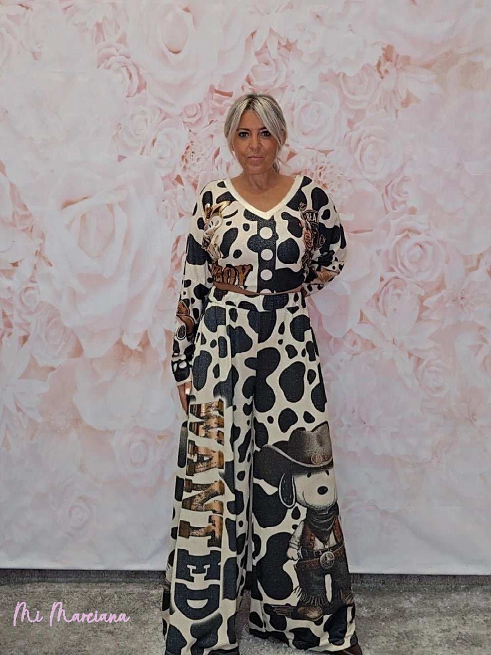 PANTALÓN ESTAMPADO LUREX - Mi Marciana