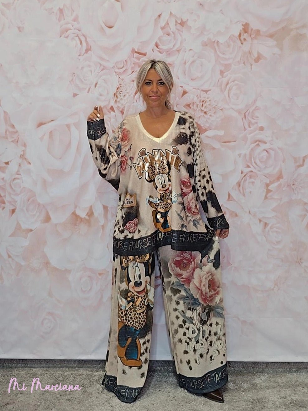 PANTALÓN ESTAMPADO LUREX - Mi Marciana